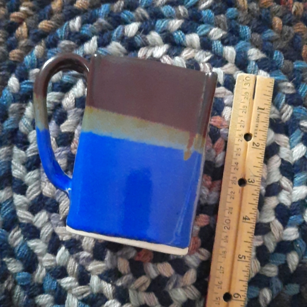 square pottery coffee/tea mug